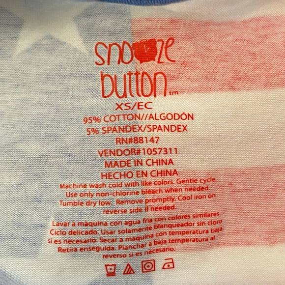 American Flag Print Bodysuit - Picture 7 of 9